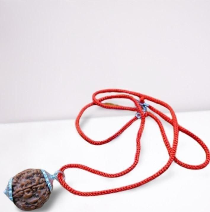 Divine Rudraksha Pendant with Red Thread